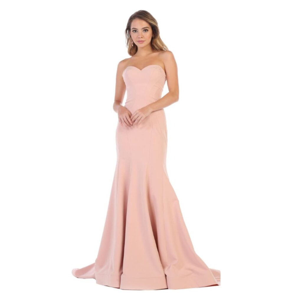 Dusty Rose Prom Long Sweetheart Sleeveless Mermaid Dress By Royal Queen RQ7703